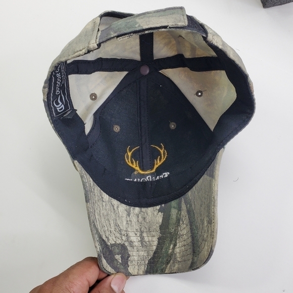 10 Point Antler Camo Hat Velcro Baseball Cap - Picture 6 of 9